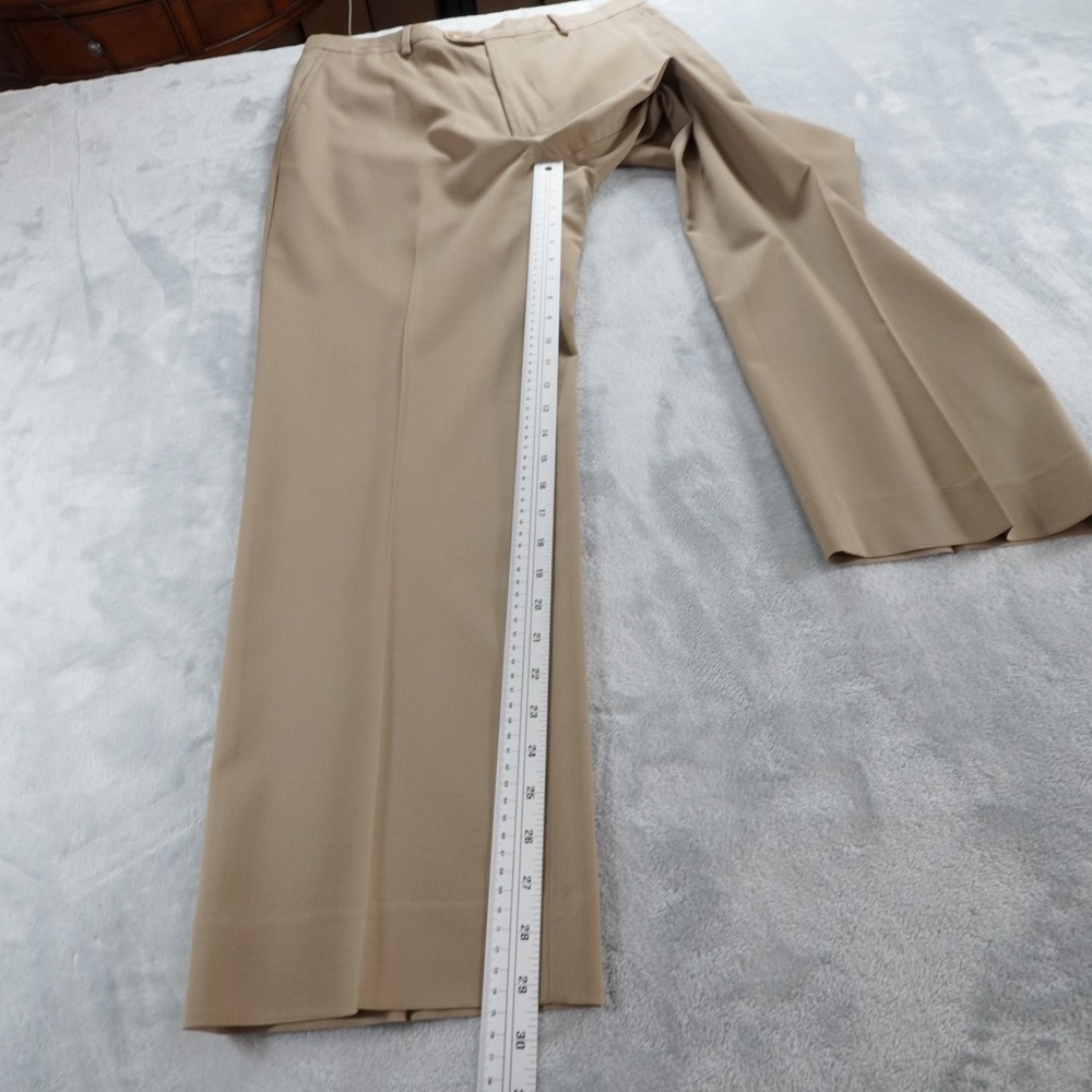Zanella Benny Mens Dress Pants 34 Tan Wool Italy Trouser Classic Office - Picture 7 of 14